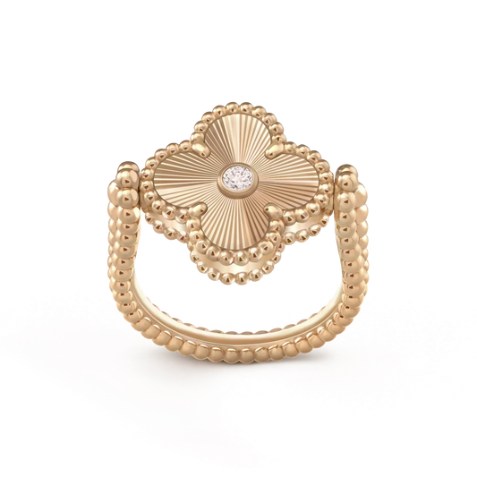 [Lumi Jewels]CLOVER RIVERSIBLE ROSE GOLD RING