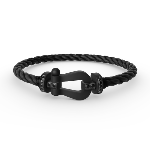 [Lumi Jewels]FORCE LARGE SERIES HORSESHOE BLACK SAMURAI BRACELET