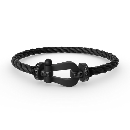 [Lumi Jewels]FORCE LARGE SERIES HORSESHOE BLACK SAMURAI BRACELET