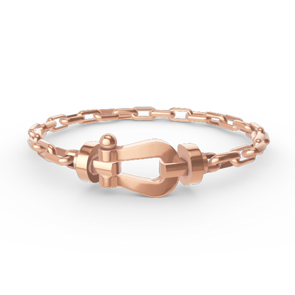 [Lumi Jewels]FORCE LARGE HORSESHOE CLASP  METAL BRACELET