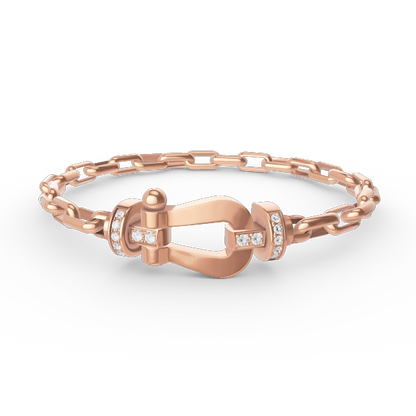 [Lumi Jewels]FORCE LARGE HORSESHOE CLASP  METAL BRACELET