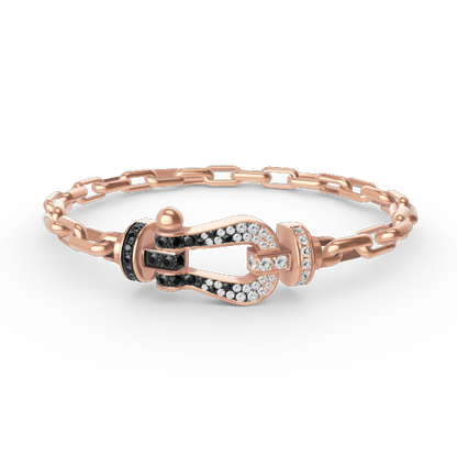 [Lumi Jewels]FORCE LARGE HORSESHOE CLASP  METAL BRACELET