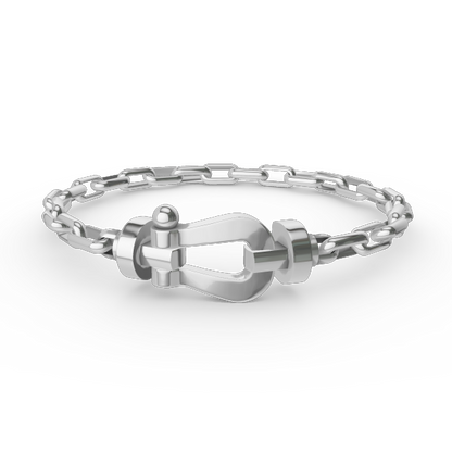 [Lumi Jewels]FORCE LARGE HORSESHOE CLASP  METAL BRACELET