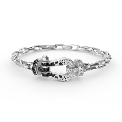 [Lumi Jewels]FORCE LARGE HORSESHOE CLASP  METAL BRACELET