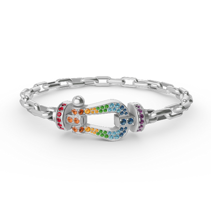 [Lumi Jewels]FORCE LARGE HORSESHOE CLASP  METAL BRACELET