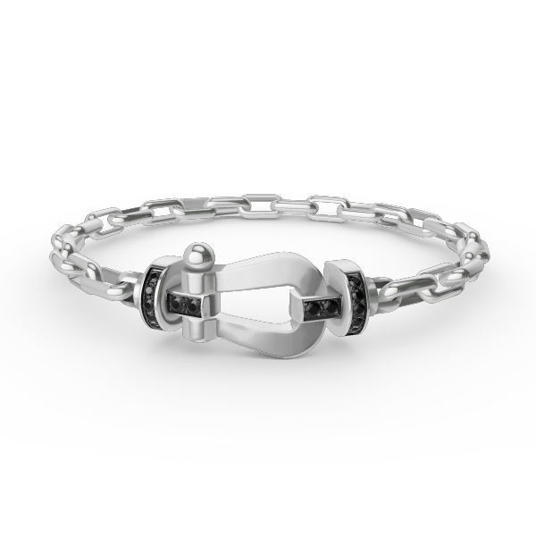 [Lumi Jewels]FORCE LARGE HORSESHOE CLASP  METAL BRACELET