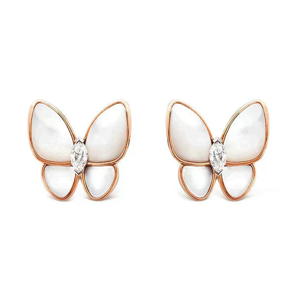 [Lumi Jewels]BUTTERFLY MOP DIAMOND EARRINGS