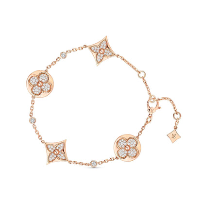 [Lumi Jewels]STAR AND SUN 4 MOTIFS GOLD DIAMONDS BRACELET