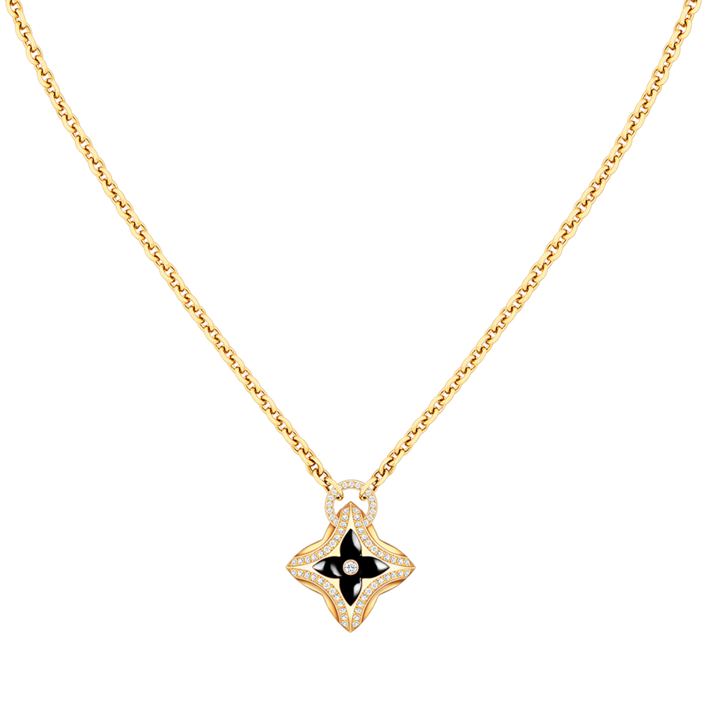 [Lumi Jewels]STAR PEDANT PINK GOLD DIAMOND NECKLACE