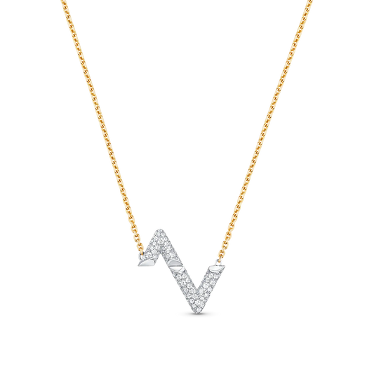 [Lumi Jewels]VOLT SILVER DIAMOND PEDANT NECKLACE