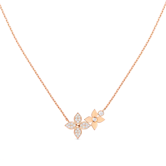 [Lumi Jewels]STAR BLOSSOM NECKLACE PINK GOLD DIAMONDS