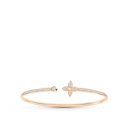 [Lumi Jewels]IDYLLE PINK GOLD OPEN BRACELET DIAMOND PAVED
