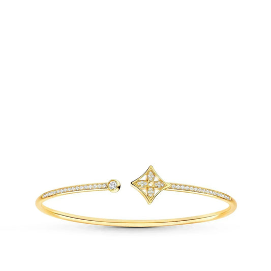 [Lumi Jewels]IDYLLE GOLD OPEN BRACELET DIAMOND PAVED