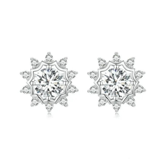 Boucles d'oreilles en diamant de laboratoire taille idéale, éblouissantes