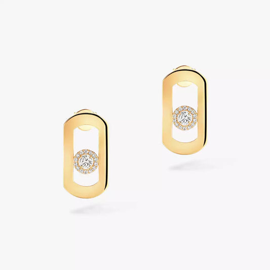 [Lumi]So Move Diamond Earrings in Yellow Gold