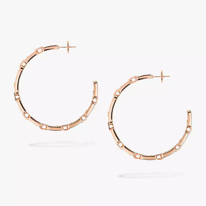 [Lumi Jewels]Move Link Diamond Hoop Earrings