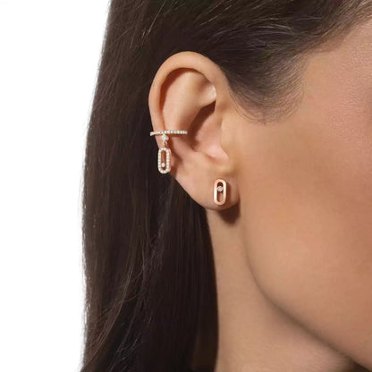 [Lumi]Move Uno Diamond Stud Earrings