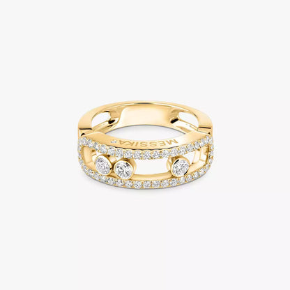 [Lumi] Move Gold Diamond Pave_ Ring