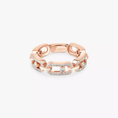[Lumi Jewels]Move Link Pave_-Set Diamond Ring in Gold