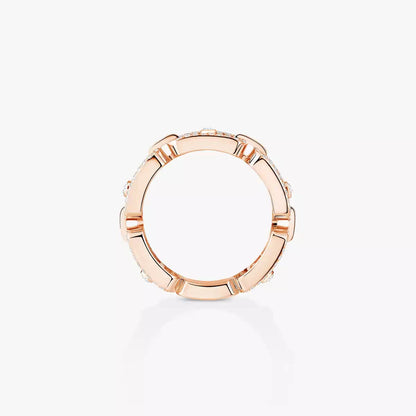 [Lumi]Move Link Pave_-Set Diamond Ring in Gold