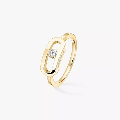 [Lumi]Move Uno Diamond Ring in Gold