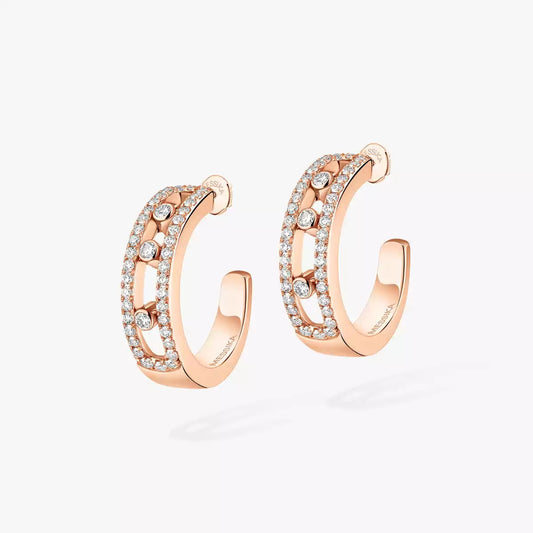 [Lumi]Diamond Pave_ Hoop Earrings Move