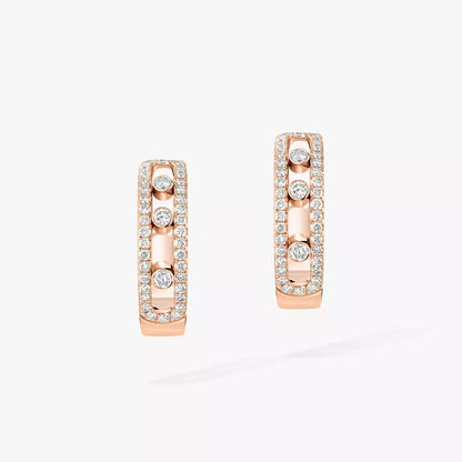[Lumi Jewels]Diamond Pave_ Hoop Earrings Move
