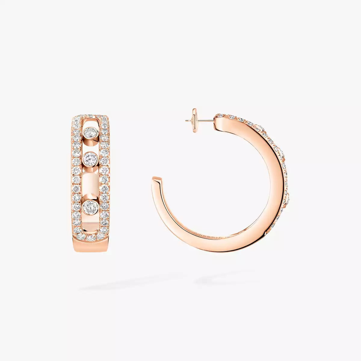 [Lumi]Diamond Pave_ Hoop Earrings Move