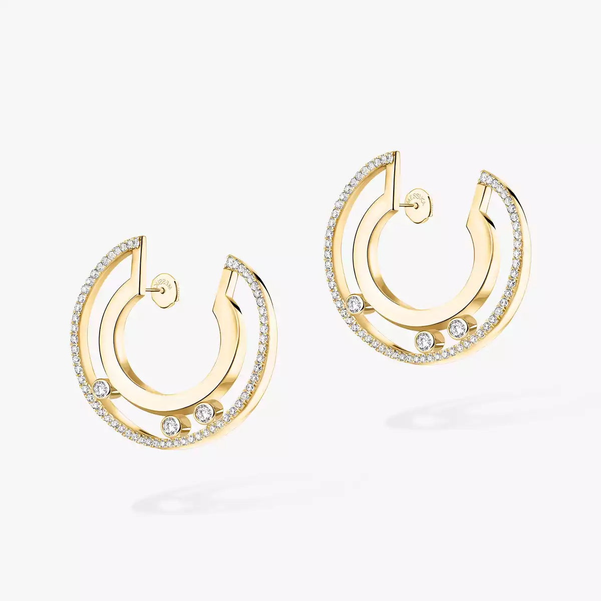 [Lumi]Move Romane Small Diamond Hoop Earrings