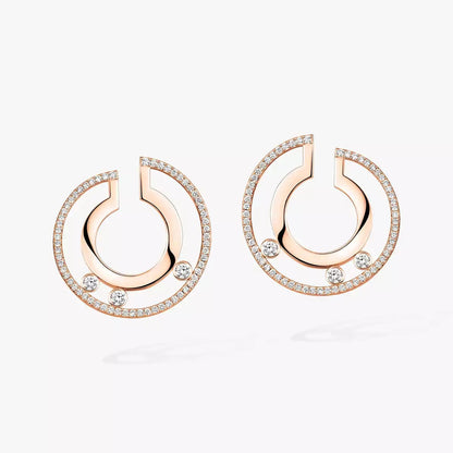 [Lumi]Move Romane Small Diamond Hoop Earrings