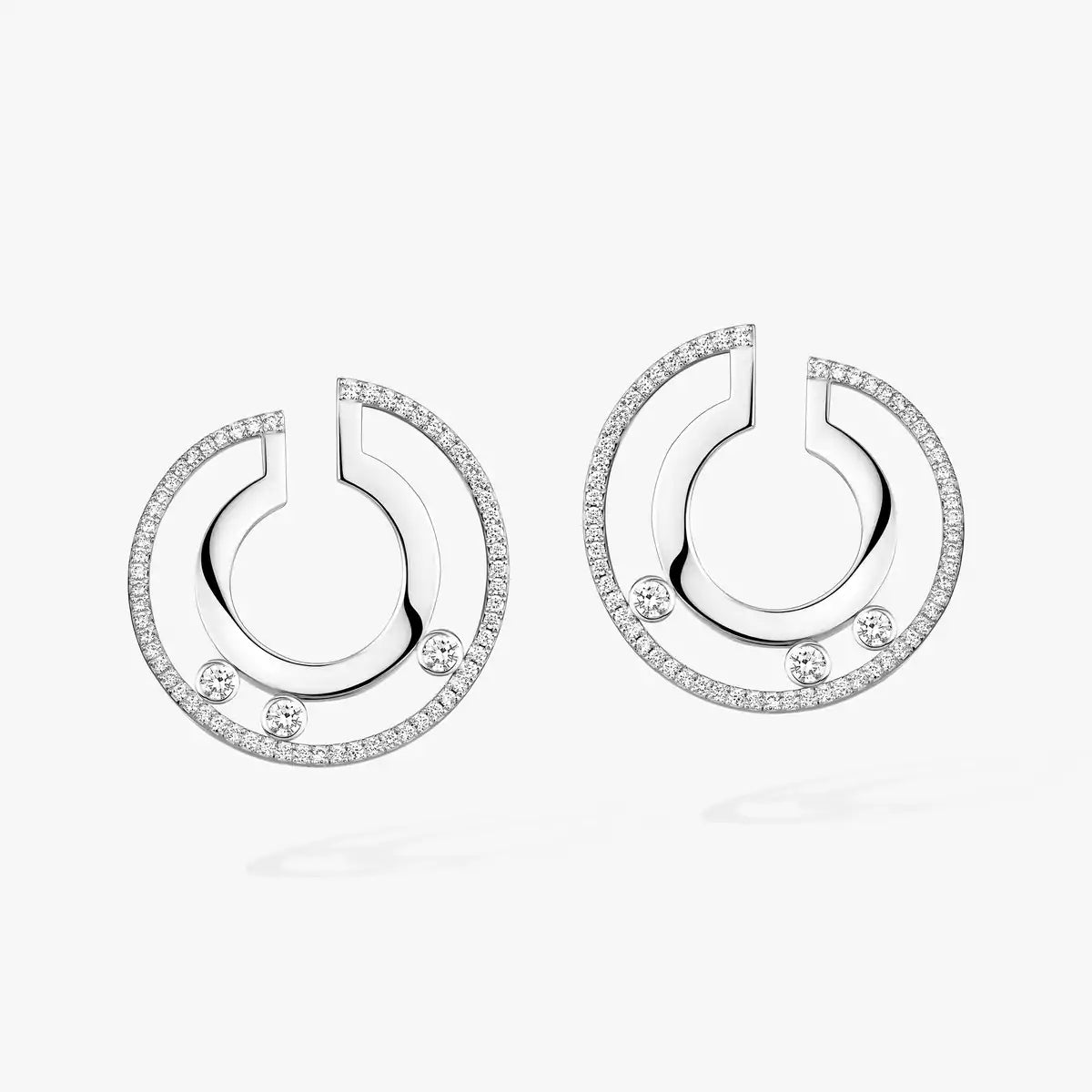[Lumi]Move Romane Small Diamond Hoop Earrings