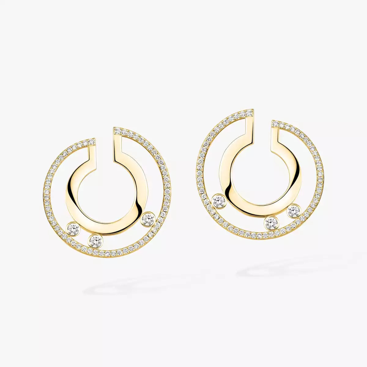 [Lumi]Move Romane Small Diamond Hoop Earrings
