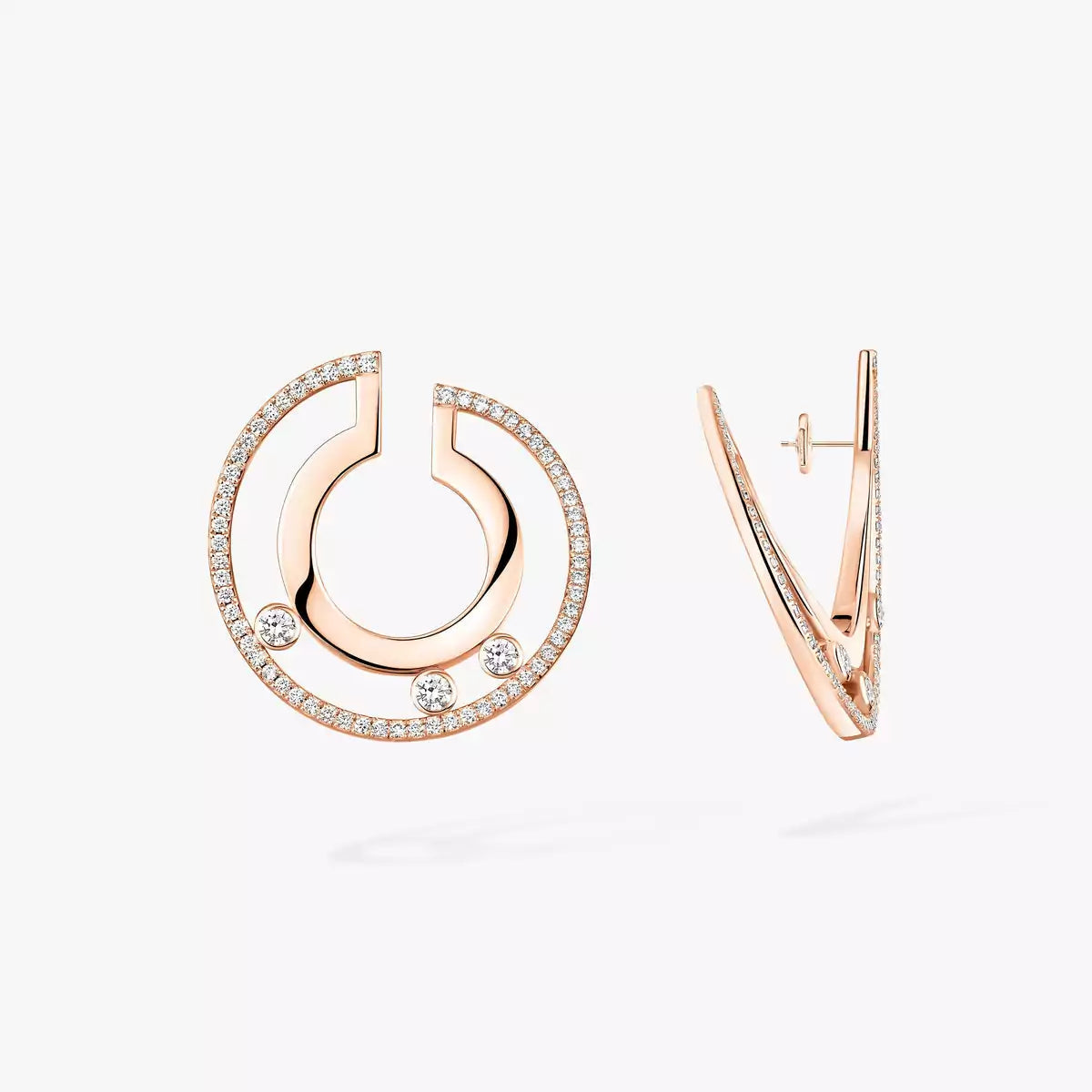 [Lumi]Move Romane Small Diamond Hoop Earrings