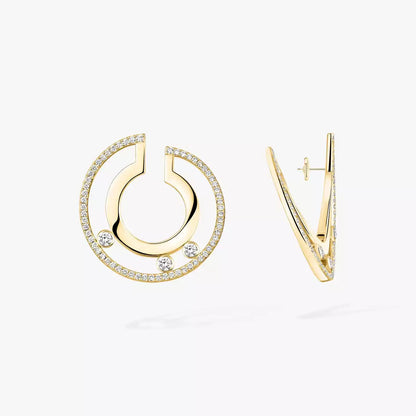 [Lumi]Move Romane Small Diamond Hoop Earrings