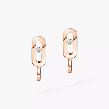 [Lumi]Diamond Mini Hoop Earrings Move Classique
