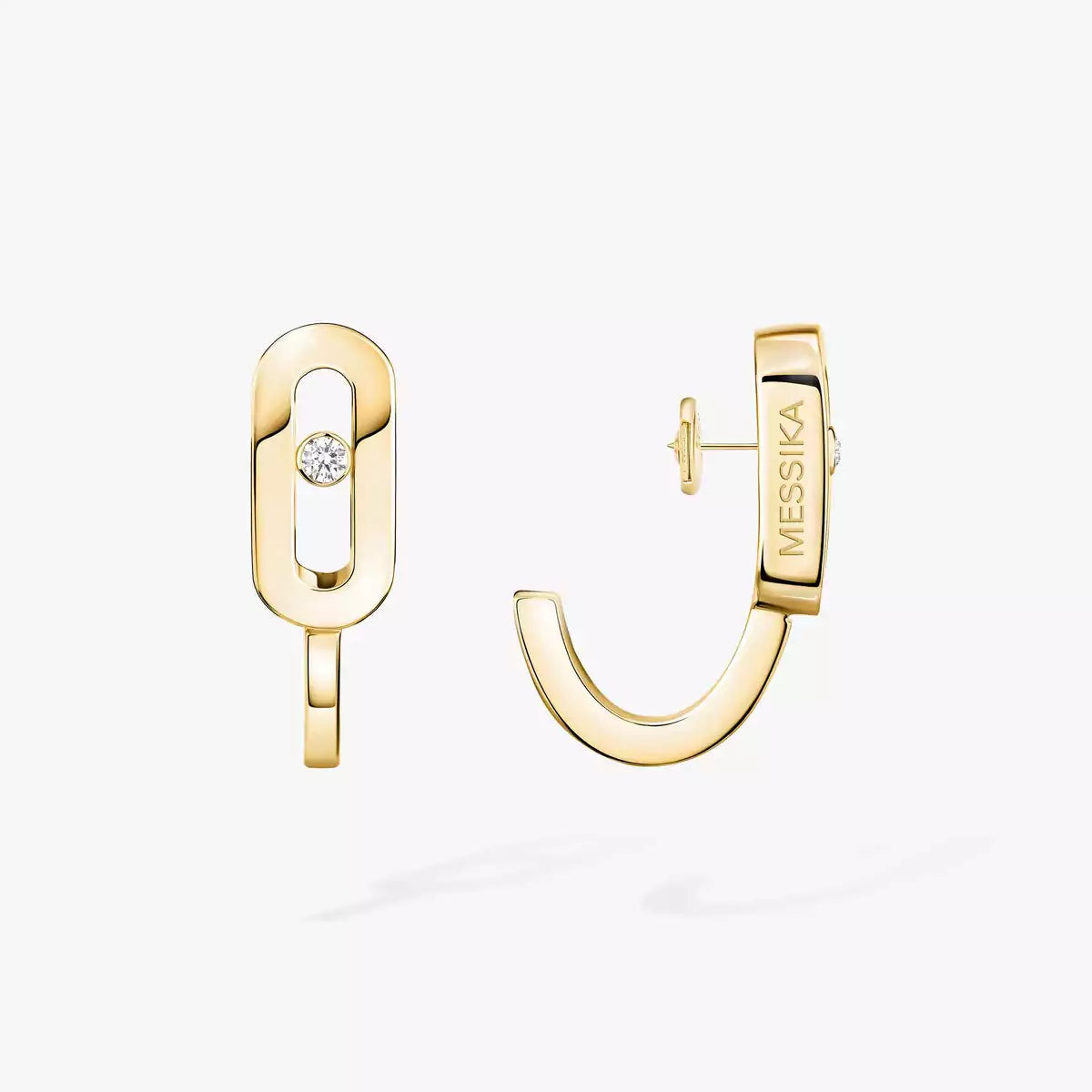 [Lumi]Diamond Mini Hoop Earrings Move Classique