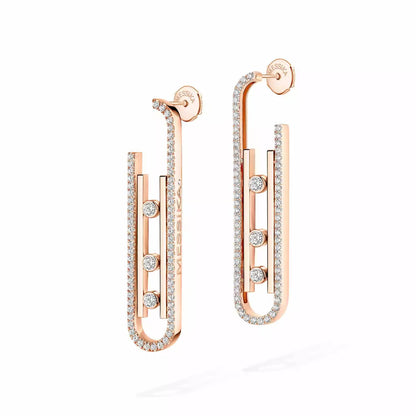 [Lumi]Diamond Pendant Earrings Move 10Th