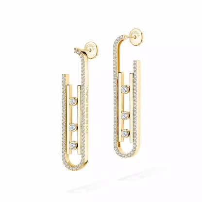[Lumi]Diamond Pendant Earrings Move 10Th