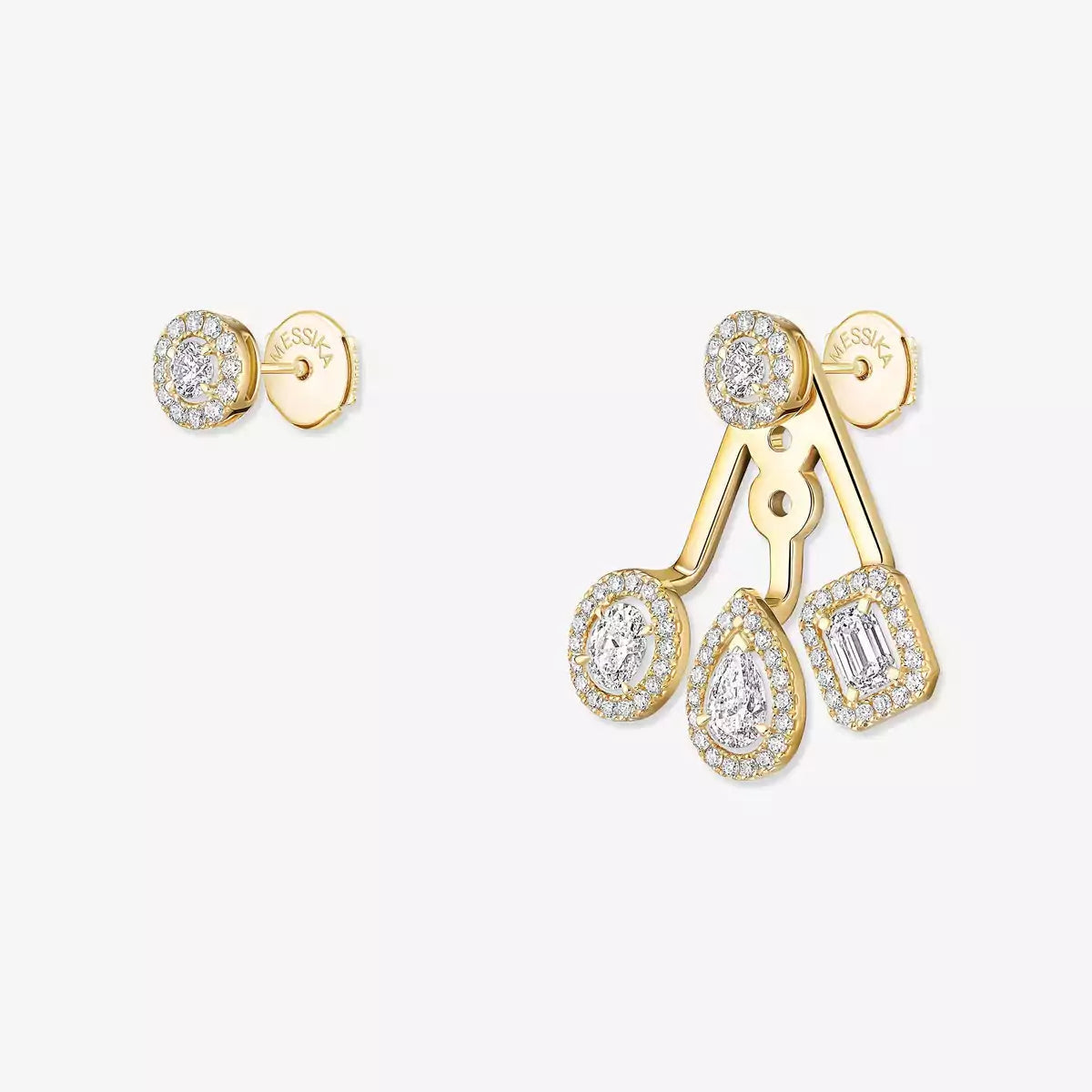 [Lumi] My Twin Trio  Diamond Earrings