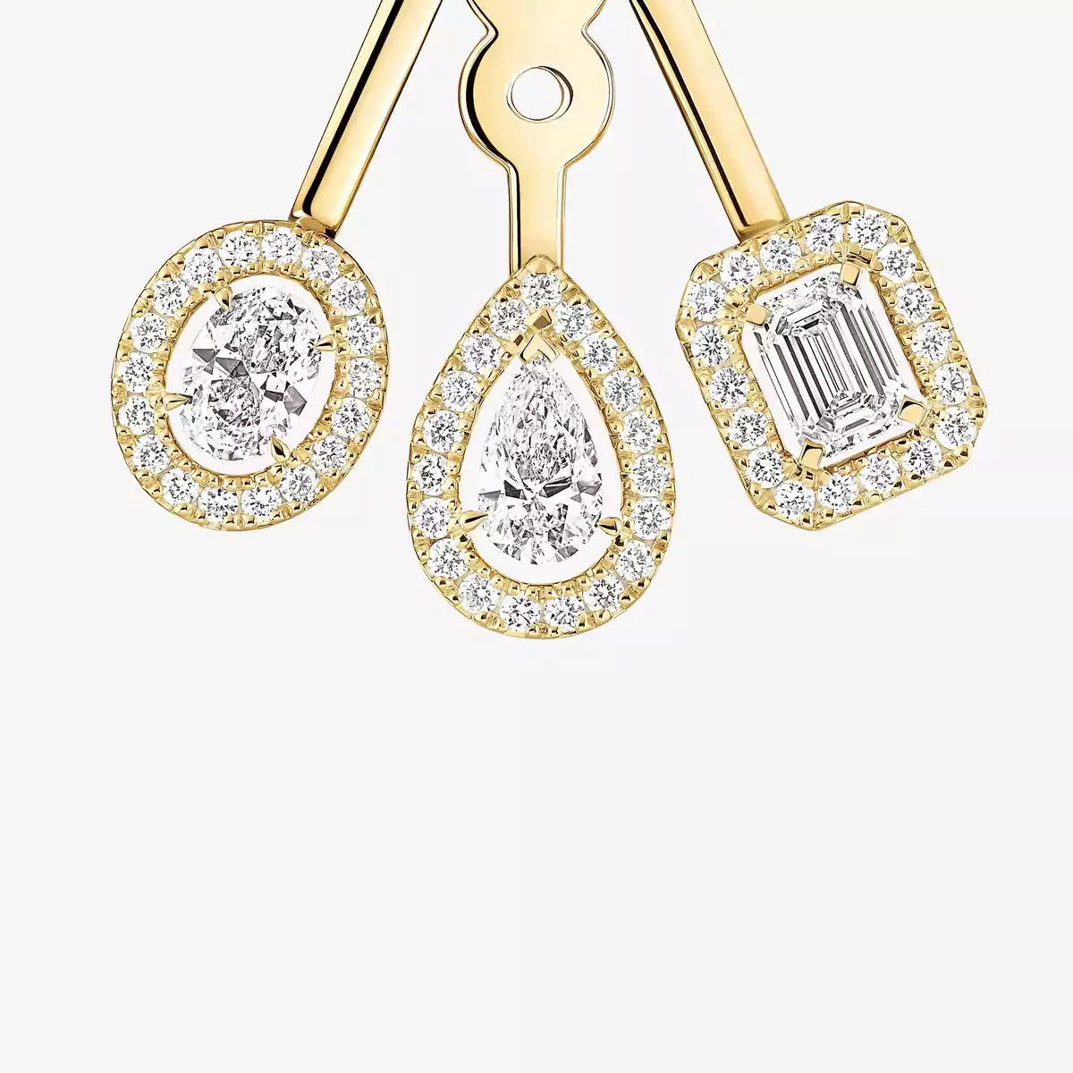 [Lumi] My Twin Trio  Diamond Earrings