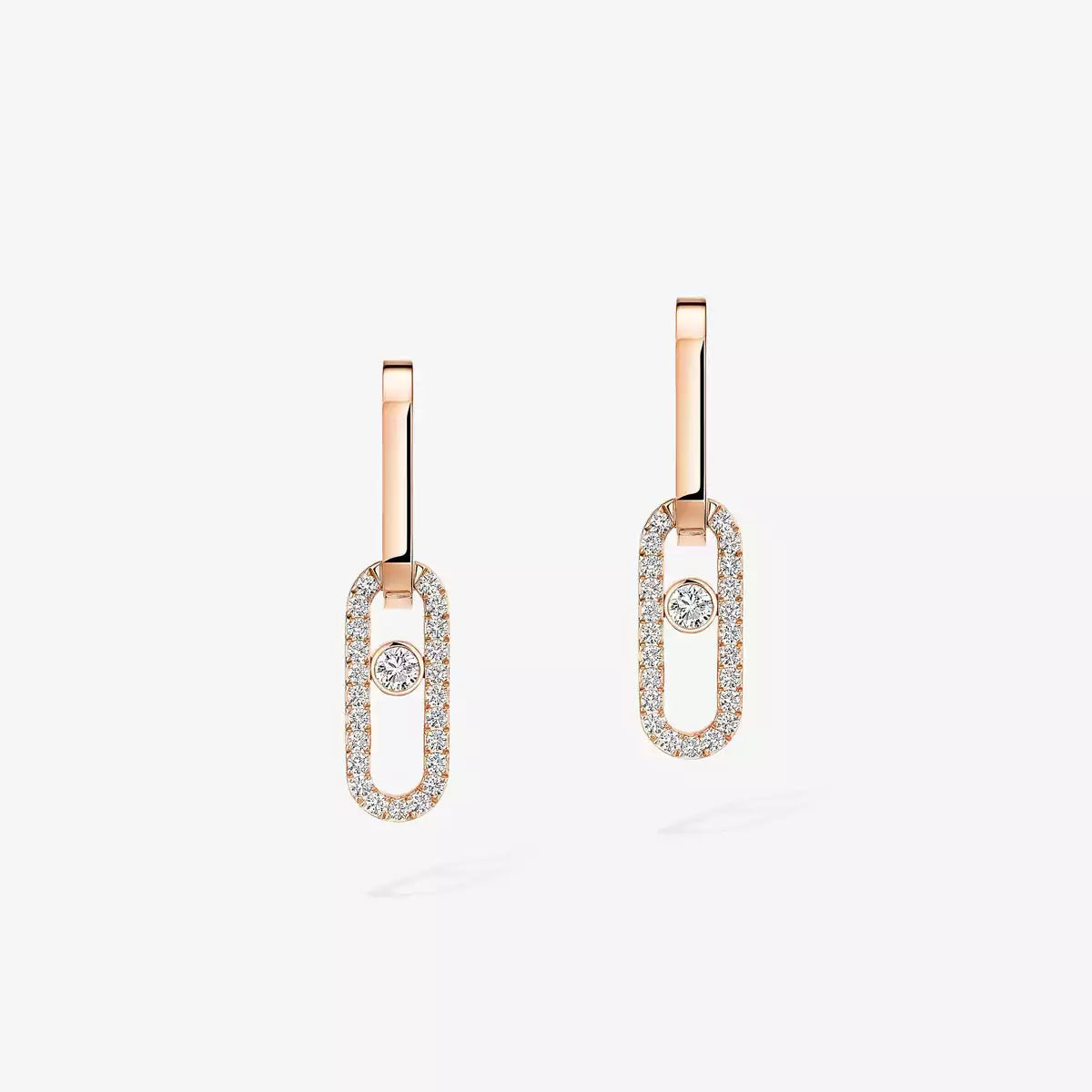 [Lumi]Move Link Diamond Earrings
