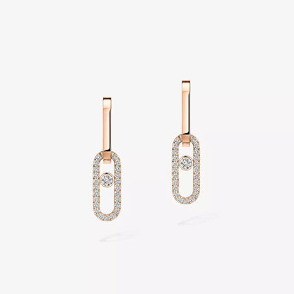 [Lumi]Move Link Diamond Earrings