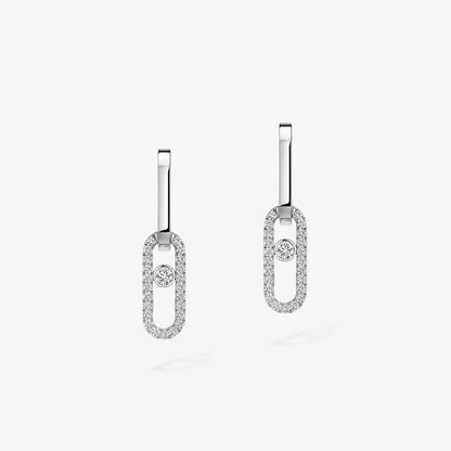 [Lumi]Move Link Diamond Earrings