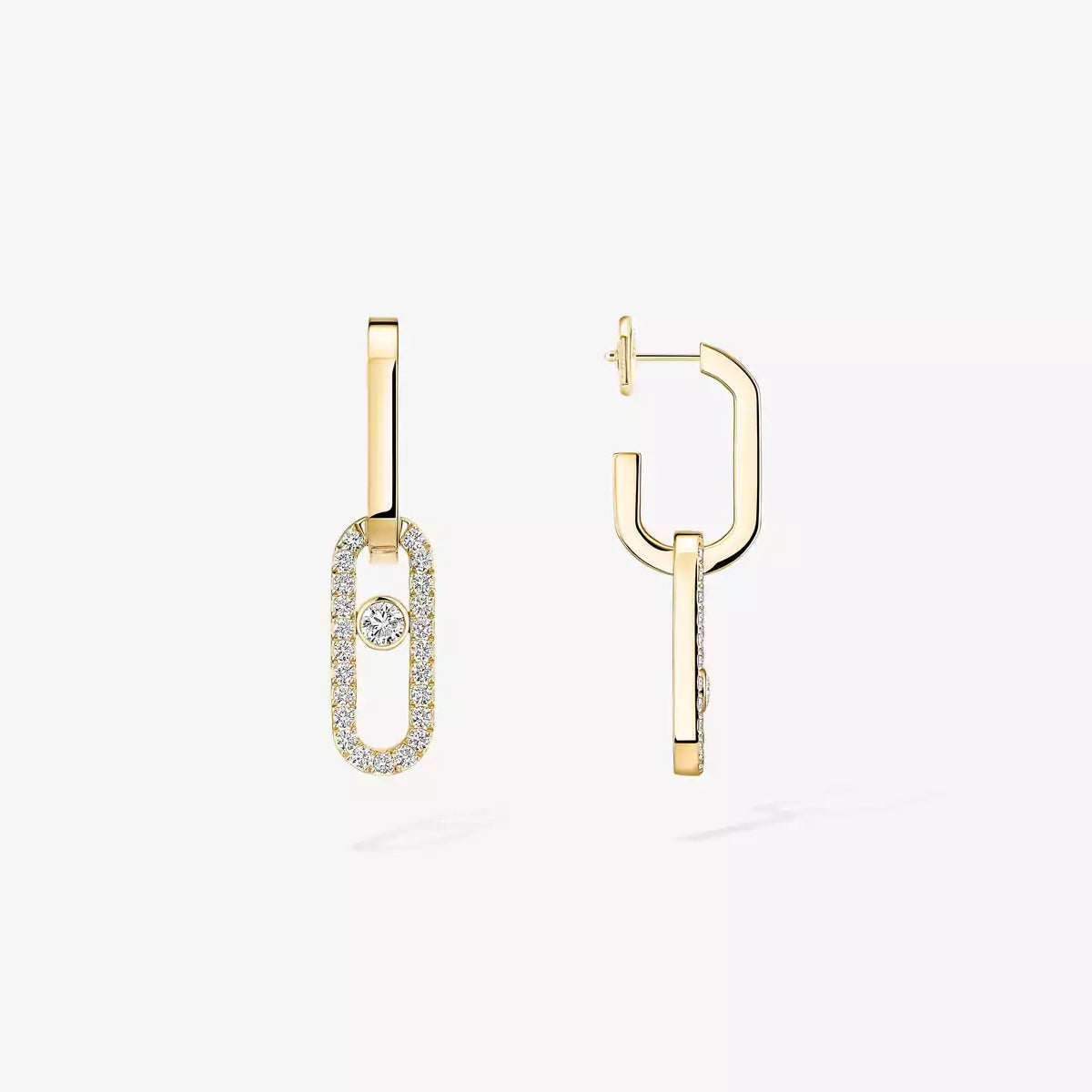 [Lumi]Move Link Diamond Earrings