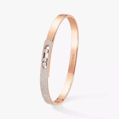 [Lumi]Move Noa Rose Gold Pav茅 Diamond Bangle Bracelet