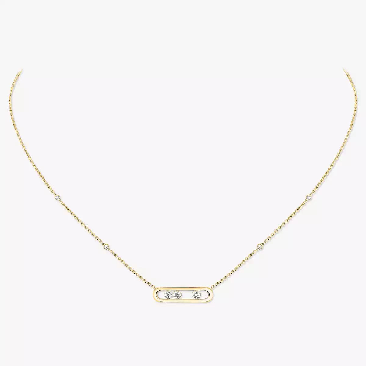 [Lumi] Baby Move Gold Diamond Necklace