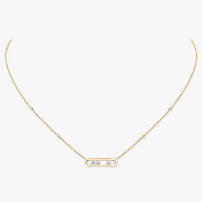 [Lumi] Baby Move Gold Diamond Necklace