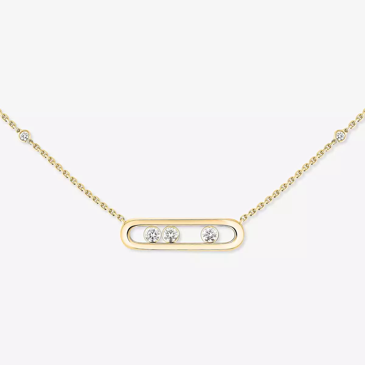 [Lumi] Baby Move Gold Diamond Necklace