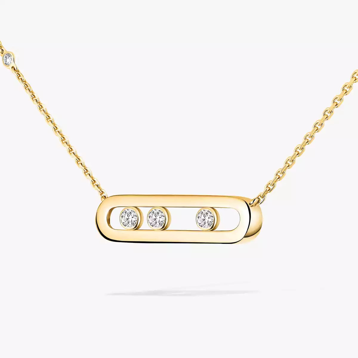[Lumi] Baby Move Gold Diamond Necklace