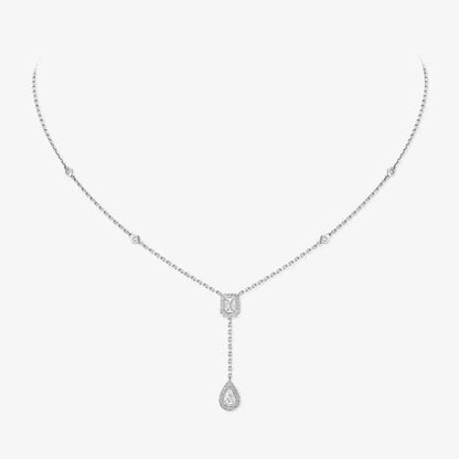 [Lumi]Gold Diamond Tie Necklace